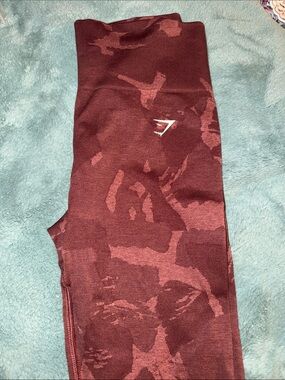 Gymshark Kids Maroon Camo Leggings